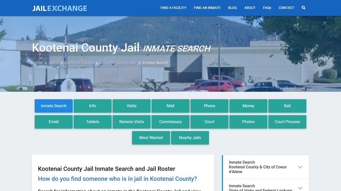 Kootenai County Jail Inmate Search - Jail Exchange