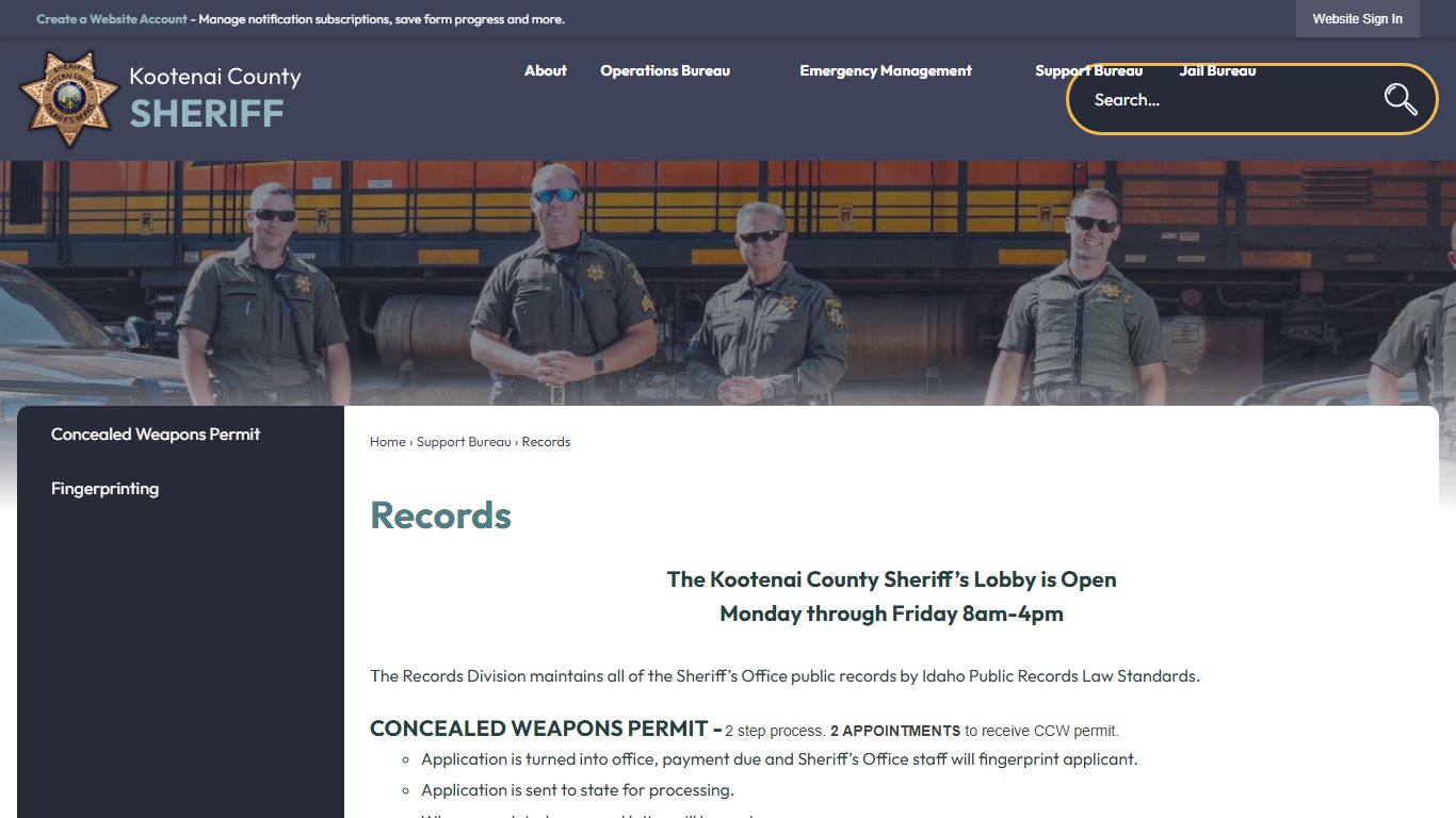 Records | Kootenai County Sheriff, ID